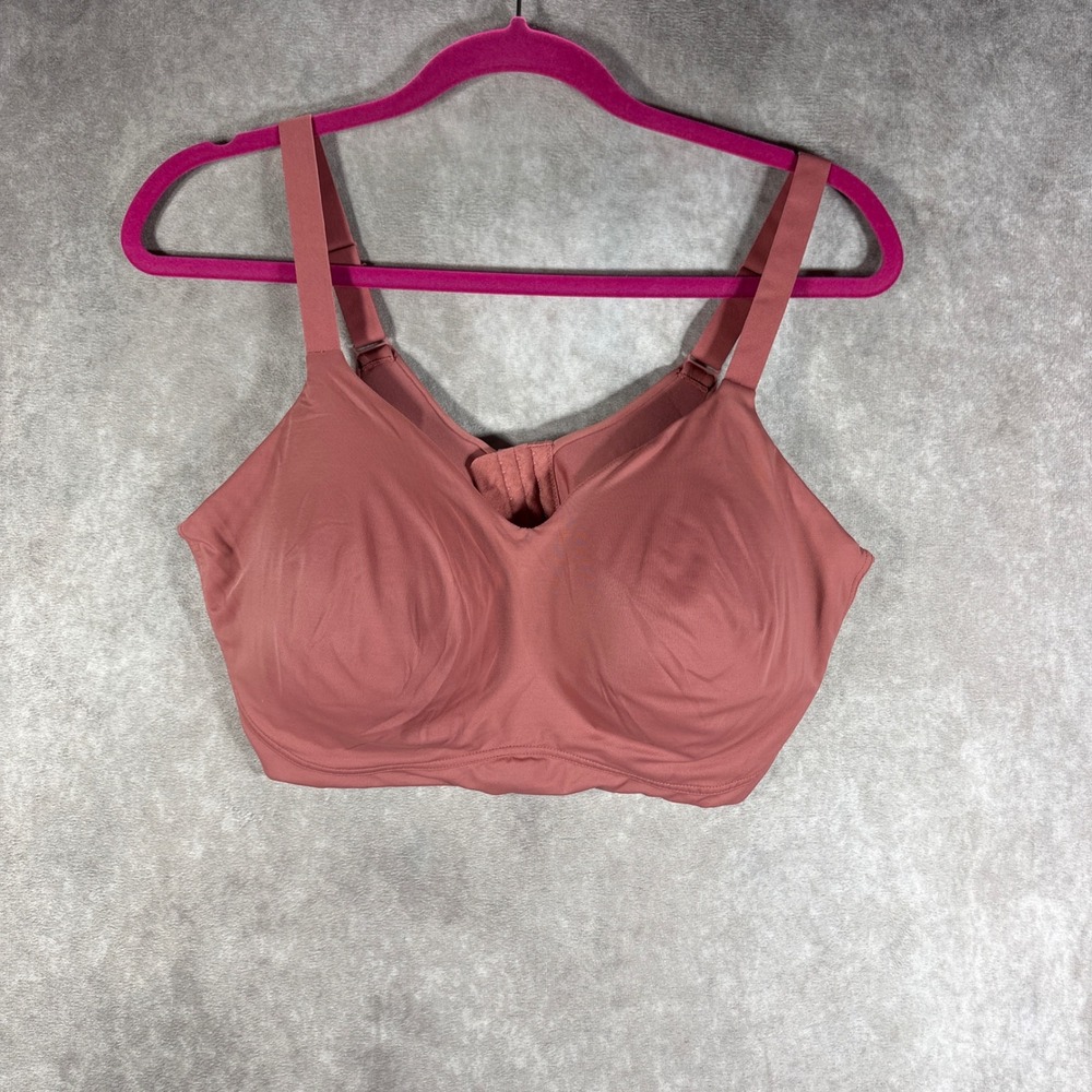 Vanity Fair Bra Womens 2XL Rose Pink 72118 Beyond Comfort Wireless Full Coverage